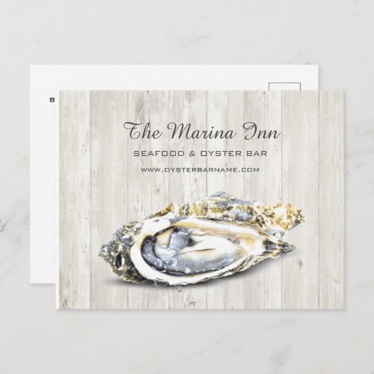 牡蠣ロースト魚介類航海の食品事業 ポストカード (正面/裏面)