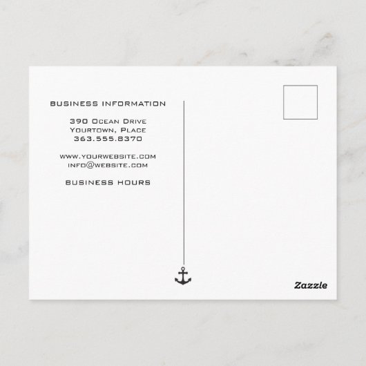 牡蠣ロースト魚介類航海の食品事業 ポストカード (裏面)