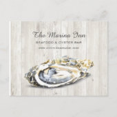 牡蠣ロースト魚介類航海の食品事業 ポストカード (正面)