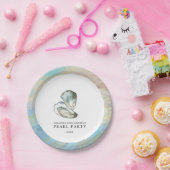 牡蠣真珠パーティー二重牡蠣|白 ペーパープレート (パーティー)