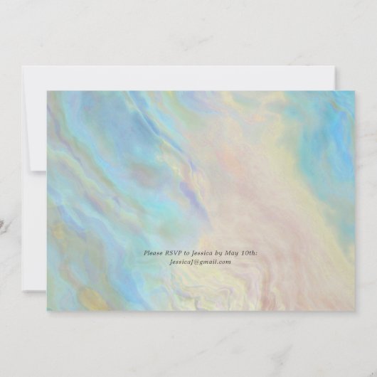 牡蠣真珠誕生会|二匹のカキ 招待状 (裏面)