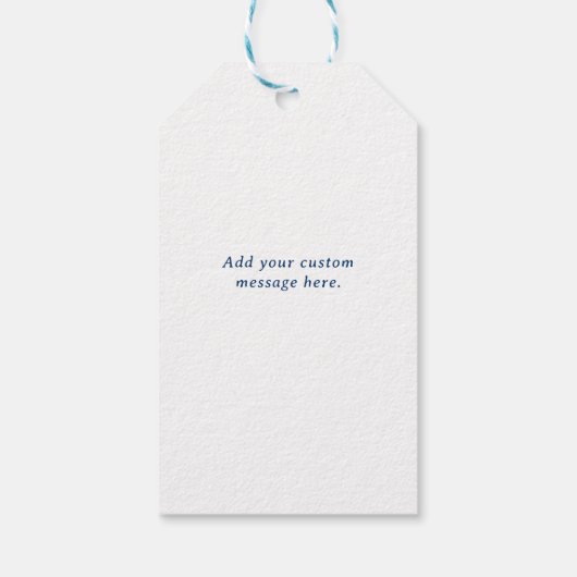 牡蠣航海の貝殻モノグラ結婚ム ギフトタグ (裏面)