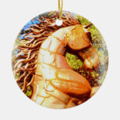 牡馬と馬 セラミックオーナメント (正面)