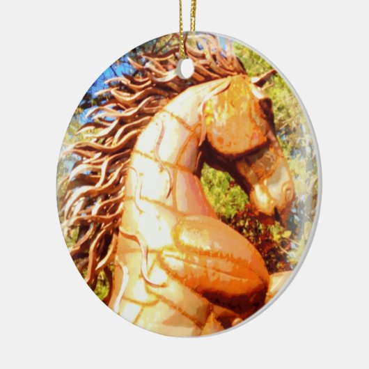 牡馬と馬 セラミックオーナメント (左)