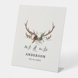 牡鹿田舎植物学結婚のmrとmrsスクリプト 台座サイン