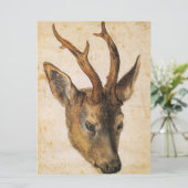 牡鹿（野生動物）の頭（Albrecht Durer著） カード (スタンド正面)
