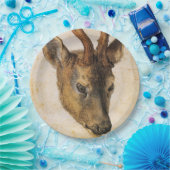 牡鹿（野生動物）の頭（Albrecht Durer著） ペーパープレート (パーティー)