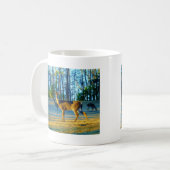 牡鹿/鹿鹿ブライトブルースカイ コーヒーマグカップ (正面左)