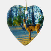 牡鹿/鹿鹿ブライトブルースカイ セラミックオーナメント (右)