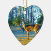 牡鹿/鹿鹿ブライトブルースカイ セラミックオーナメント (左)