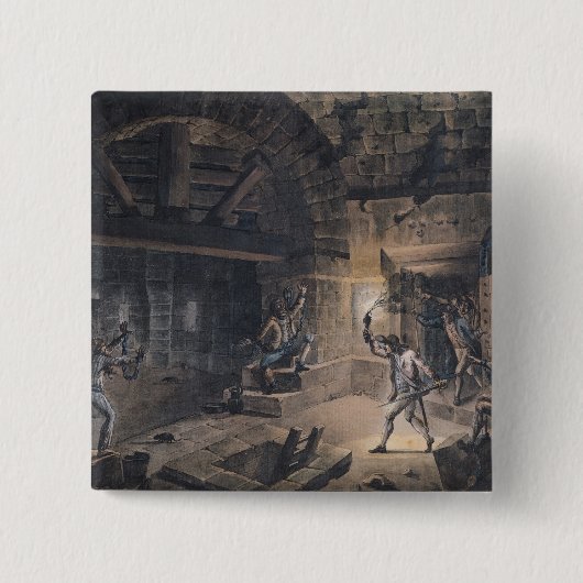 牢獄の細胞の眺め 缶バッジ (正面)