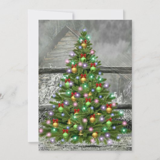 牧場でのクリスマス シーズンカード (正面)