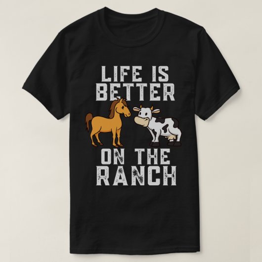 牧場での生活 Tシャツ (デザイン正面)