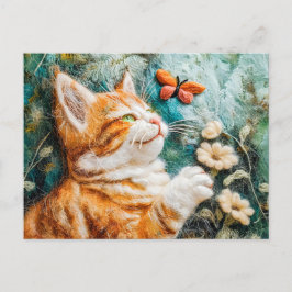 牧場で蝶を飼おうとした猫が作ってくれた ポストカード
