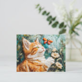 牧場で蝶を飼おうとした猫が作ってくれた ポストカード (スタンド正面)