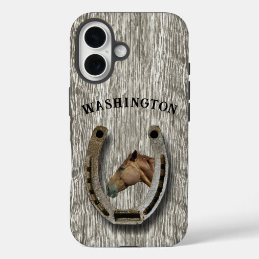 牧場と馬 - 馬蹄デザインをカスタマイズ Case-Mate iPhoneケース (裏面)