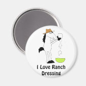 牧場のドレッシング付き漫画の馬 マグネット (正面/裏面)