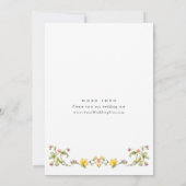 牧場のパステルカラーのフランス産ローズの花の結婚式 招待状 (裏面)