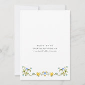 牧場のパステル フレンチ ローズ ウェディング フラワーズ 招待状 (裏面)