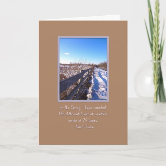 牧場のフェンス ツイン名言 ブランク グリーティング カード (正面)