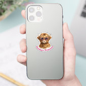 牧場のプリンセス かわいい ハイランド牛 シール (スマートフォン)