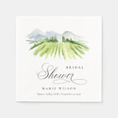 牧場のワイナリー 山の ブライダルシャワー スタンダードカクテルナプキン (正面)