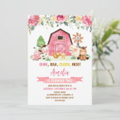 牧場の動物たち　2歳の誕生日 招待状 (スタンド正面)