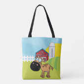 牧場の可愛い子牛 トートバッグ (裏面)