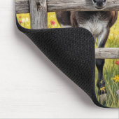 牧場の垣根のロバ マウスパッド (コーナー)