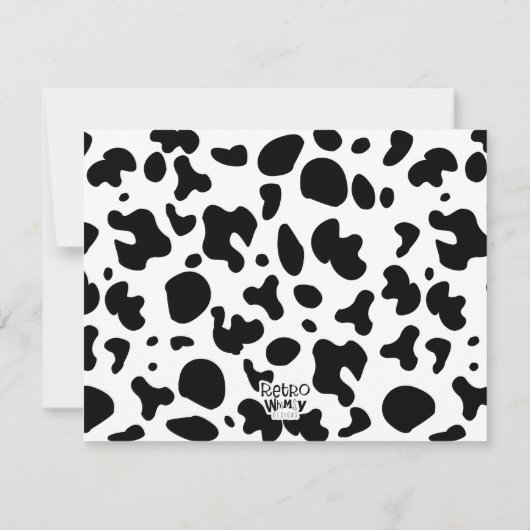 牧場の奇想 ピンク 記入式 サンキューカード (裏面)