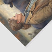 牧場の女性牛のデコパージュ 薄葉紙 (詳細)