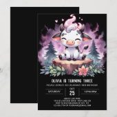 牧場の子供たち 牛の誕生日 招待状 (正面/裏面)