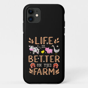 牧場の方が人生はもっと楽しい 動物が好きな人へ かわいい動物 農家の人へ iPhone 11 ケース
