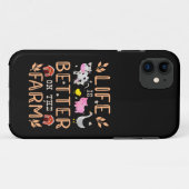 牧場の方が人生はもっと楽しい 動物が好きな人へ かわいい動物 農家の人へ Case-Mate iPhoneケース (裏面(横))