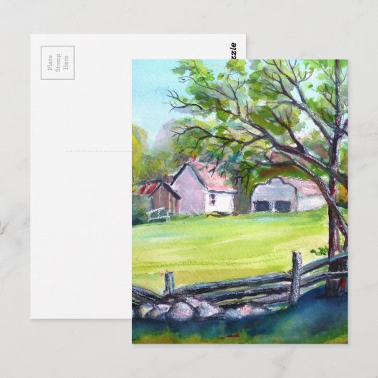 牧場の景色 ポストカード (正面/裏面)