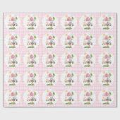 牧場の楽しみ ピンク 2歳の誕生日  ラッピングペーパー (フラット)