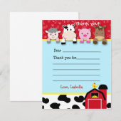 牧場の空白を埋めるお礼のカード ノートカード (正面/裏面)