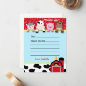 牧場の空白サンクスノートカード ノートカード (正面/裏面インサイチュ)