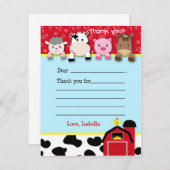 牧場の空白サンクスノートカード ノートカード (正面/裏面)