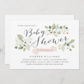 牧場の花が咲くベビーシャワーの招待状 招待状 (正面/裏面)