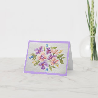 牧場の花のグリーティングカード サンキューカード