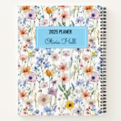 牧場の花をイメージした教師向けの学校用品 ノートブック (裏面)