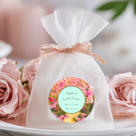 牧場の花をイメージした ブライダルシャワーやイベント ラウンドシール