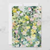 牧場の花を添えたエレガントな誕生日 招待状 (裏面)