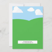 牧場の誕生日動物感謝カード サンキューカード (裏面)