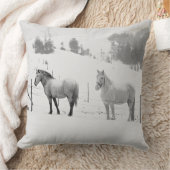 牧場の馬 クッション (ブランケット)