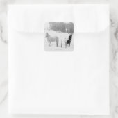 牧場の馬 スクエアシール (バッグ)