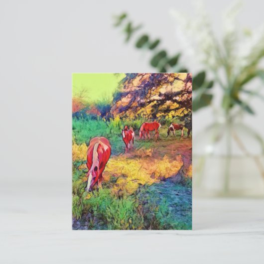 牧場の馬 ポストカード (スタンド正面)