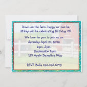 牧場パーティーバッシュ 招待状 (裏面)