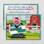 牧場パーティーバッシュ 招待状 (正面/裏面)